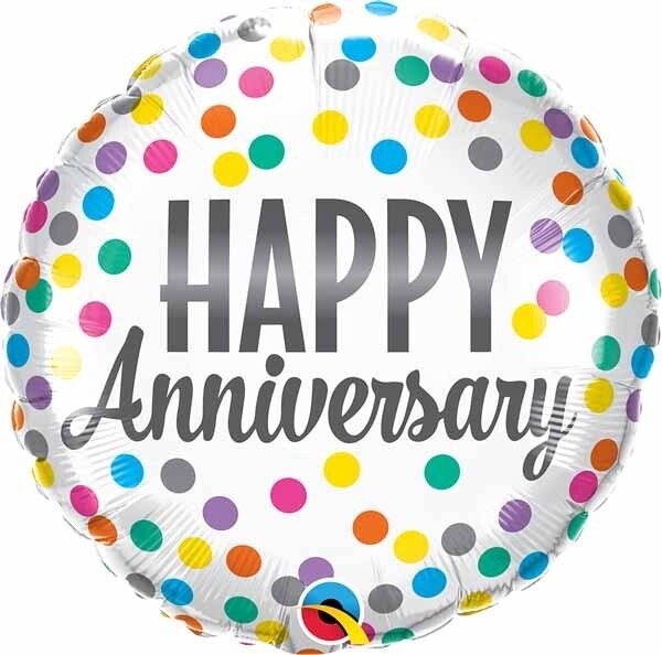 Foil Balloon - Happy Anniversary - 18&quot;