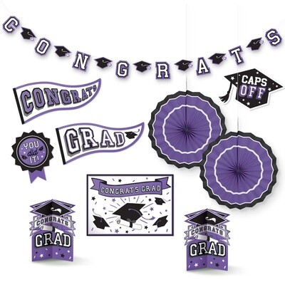 Grad Room Decorating Kit - Purple
