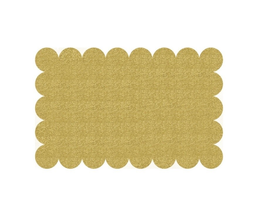 Plastic Gold Glitter SCLPD Placemat - 8PCS