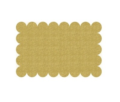 Plastic Gold Glitter SCLPD Placemat - 8PCS