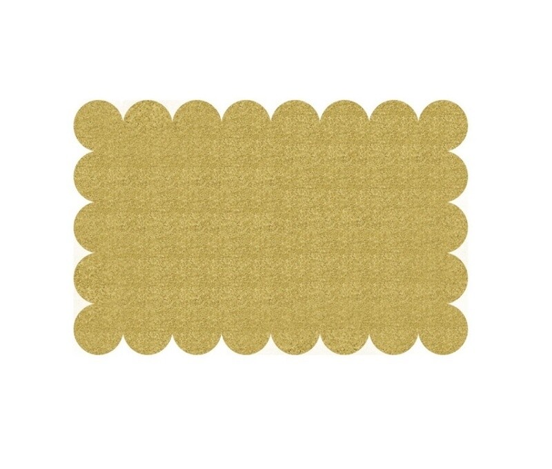 Plastic Gold Glitter SCLPD Placemat - 8PCS