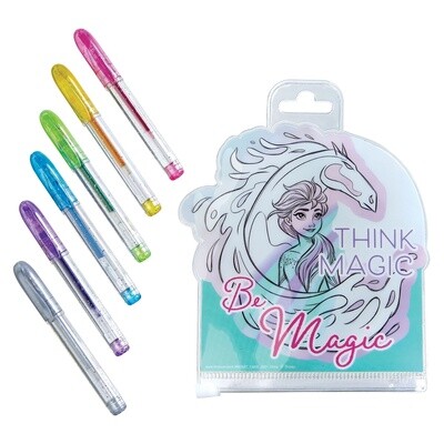 Disney Frozen Die-Cut Pouch w/ Gel Pens - 6PCS