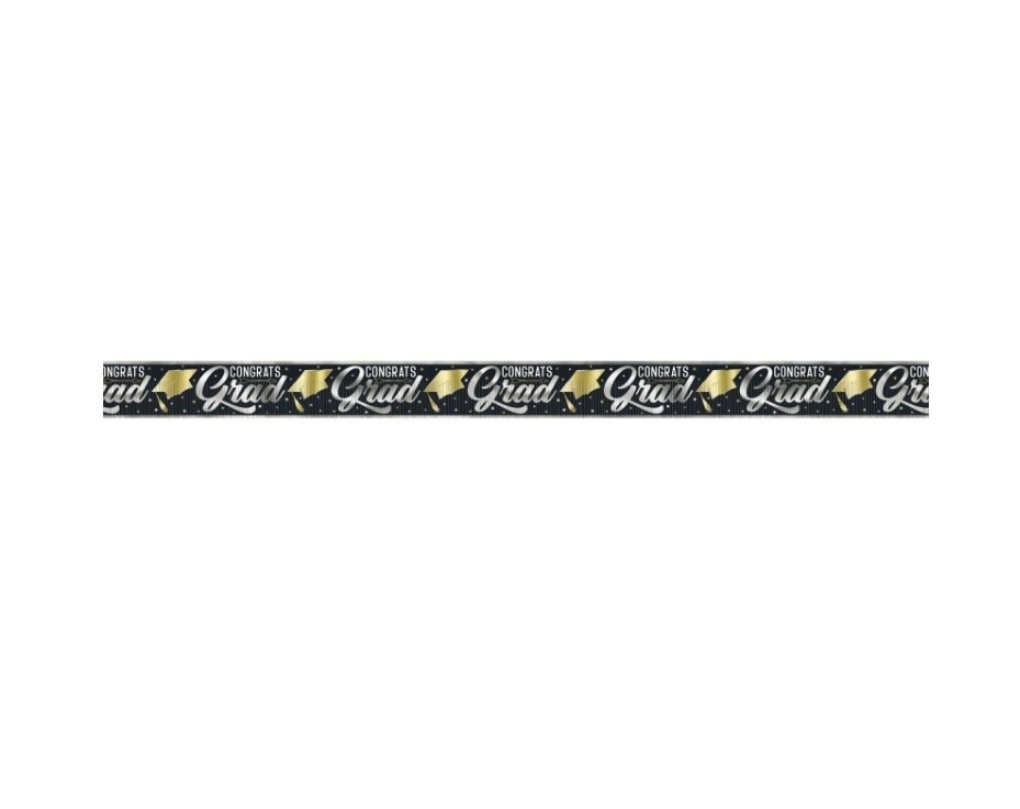 Stars/Caps Grad Foil Fringe Banner - 12FT