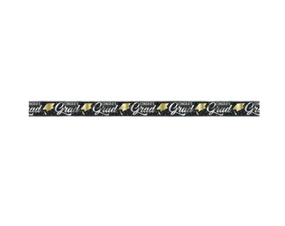 Stars/Caps Grad Foil Fringe Banner - 12FT