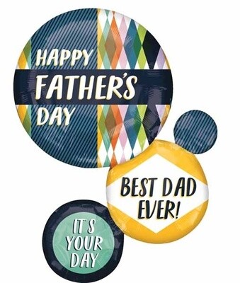 Foil Balloon - Happy Father&#39;s Day - SuperShape - 28&quot;