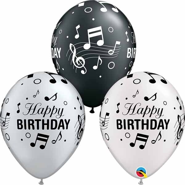 Latex 11&quot; Birthday Musical (Helium Included) - 1pc