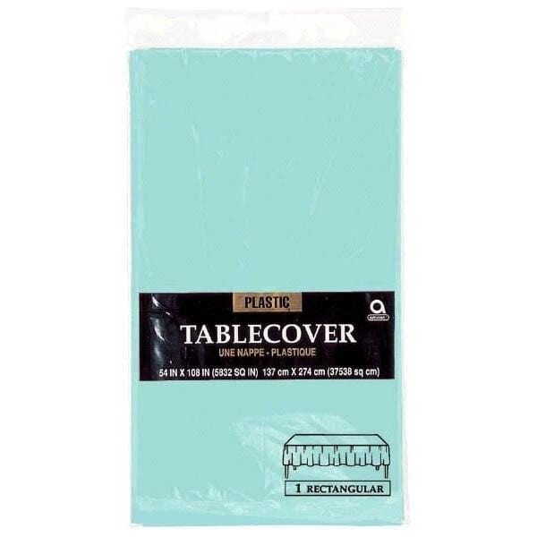 54&quot; x 108&quot; Plastic Table Cover - Robin&#39;s Egg Blue