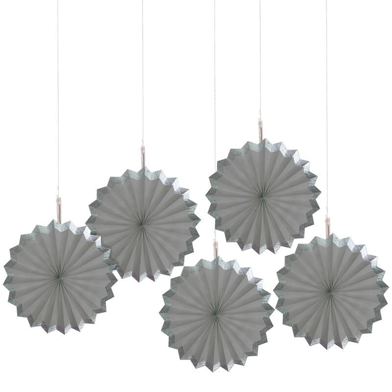 Hot Stamp Paper Fans Silver