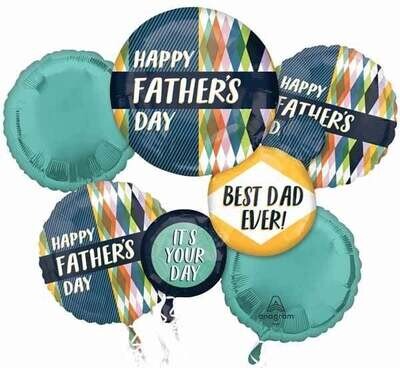 Foil Balloon - Happy Father&#39;s Day Bouquet - 5PK