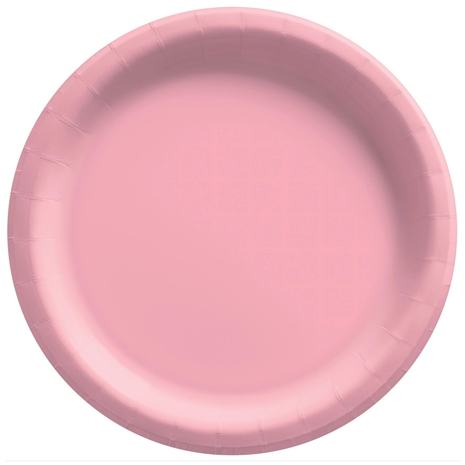 8 1/2&quot; Round Paper Plates, Mid Ct. - New Pink