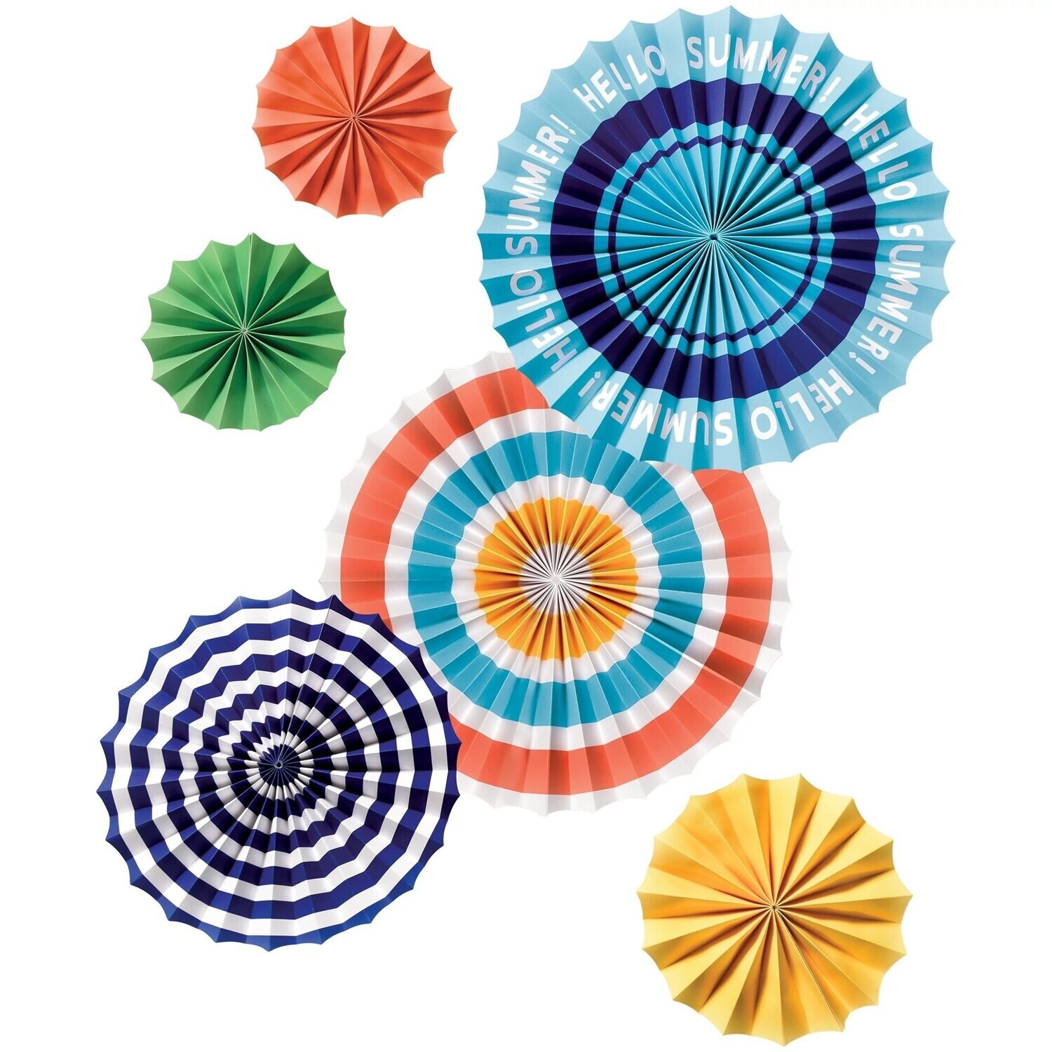Summer Fan Wall Decorating Kit - 6PCS
