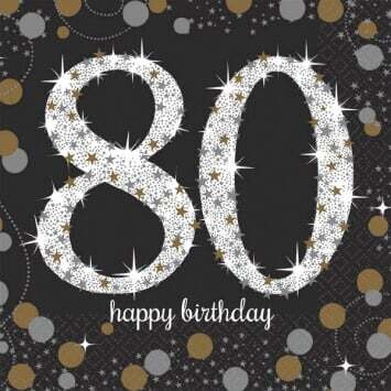 Napkins Bev - Sparkling Celebration 80th
