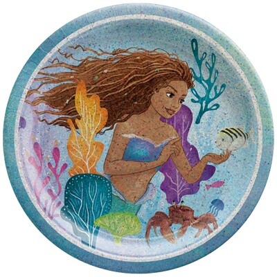 The Little Mermaid 7&quot; Round Plates
