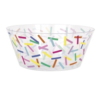 Pink Sprinkle Plastic Serving Bowl