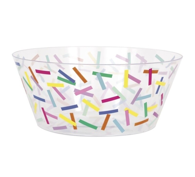 Pink Sprinkle Plastic Serving Bowl