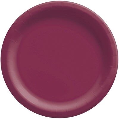 10" Round Paper Plates, Mid Ct. - Berry