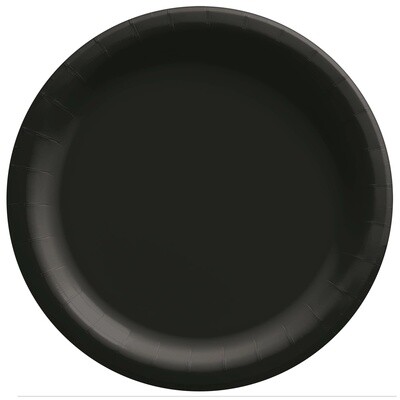 10" Round Paper Plates, Mid Ct. - Jet Black