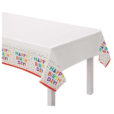 Confetti Time Birthday Plastic Table Cover