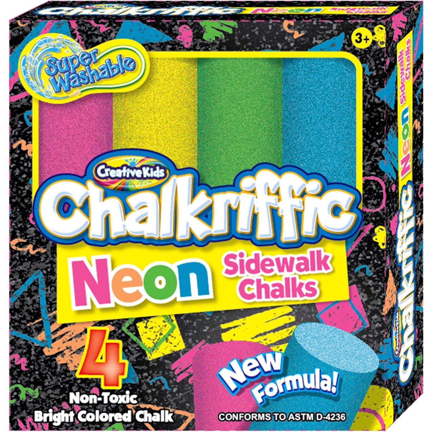 Neon Sidewalk Chalk, 4ct.