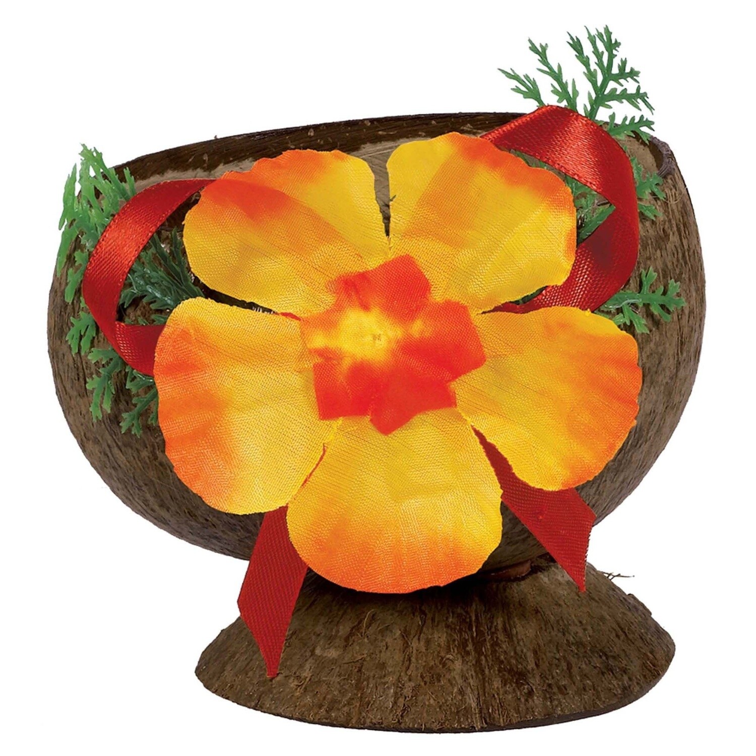Authentic Coconut Cup w/Flower
