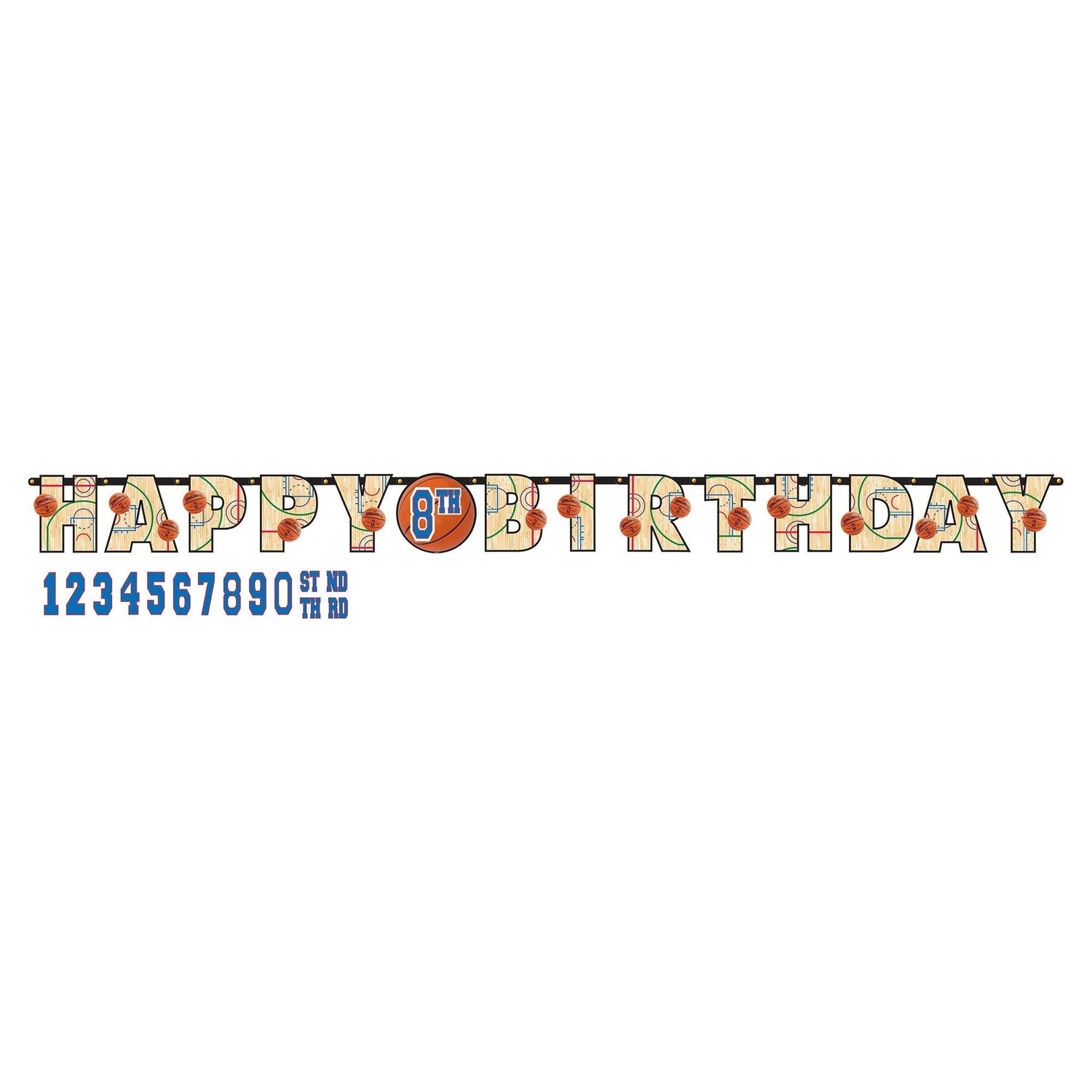 NBA Jumbo Add-An-Age Letter Banner - Basket Ball