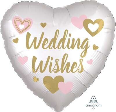 Foil Balloon - Wedding Wishes - 18&quot;