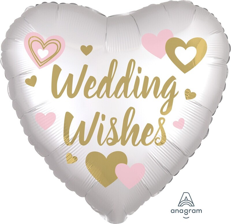 Foil Balloon - Wedding Wishes - 18&quot;