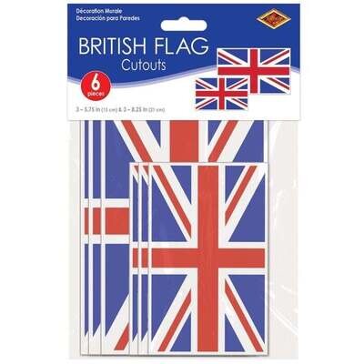 British Flag Cutouts - 6PCS