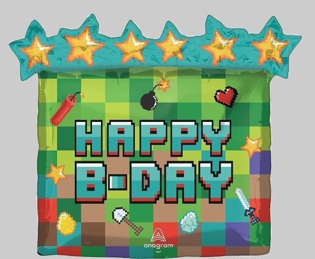 Foil Ballon - Pixel Supershape25&#39;&#39;
