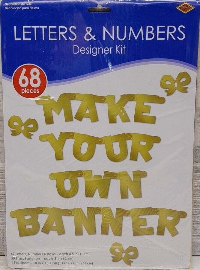 Gold Banner - Letters &amp; Numbers