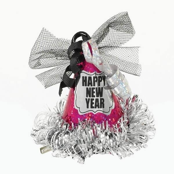 Hair Clip - Cone - Happy New Year - 1pc