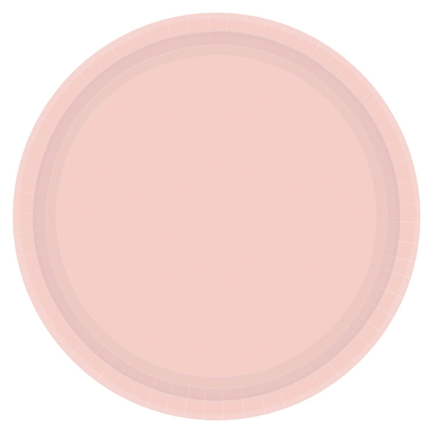 Pale Pink Value Round Paper Plates, 7&quot;