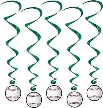 40&quot; Baseball Whirls 5/PKG