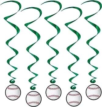 40" Baseball Whirls 5/PKG