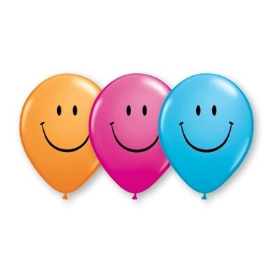 Latex Balloons - Smile Face - 50pkg -11&quot;