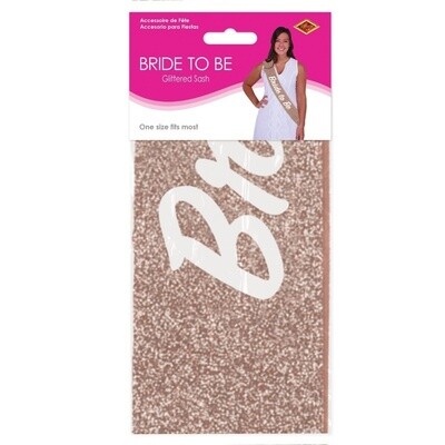 Bride To Be - Glittered Sash - One Size Fits Most