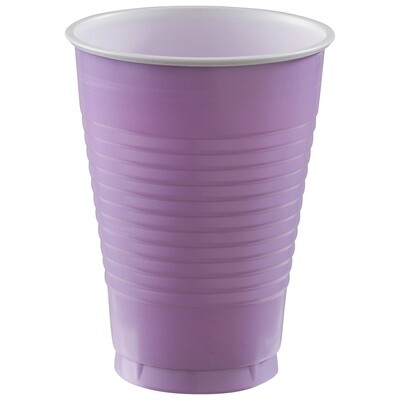 Cups - 12 oz. Plastic Cups, Mid Ct. - Lavender - 20PCS