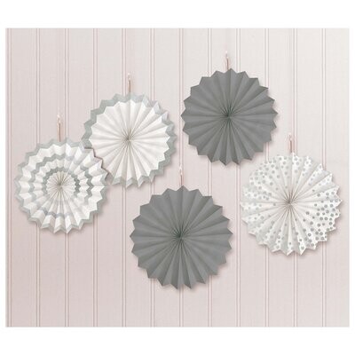 Hot Stamp Paper Fans Silver