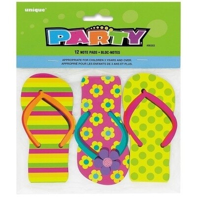Party Favors- Flip Flop Notepads- 12pcs/4.5&quot;x2&quot;