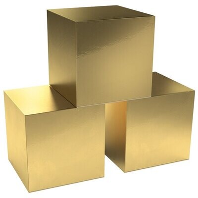 Favor Boxes - Gold - 3pkg
