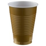 Cups - 12 oz. Plastic Cups, Mid Ct. - Gold - 20PCS