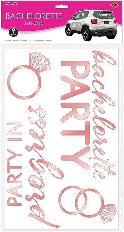Bachelorette Auto Clings - 9PCS