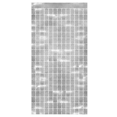 Metallic Square Curtain Silver - 6.5FT