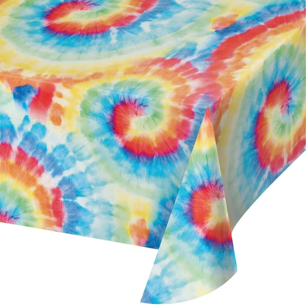Table Cover - Tie Dye Swirl - 54&quot; X 108&quot;