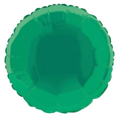 Foil Balloon-Standard 18&quot;-Emerald Green Circle