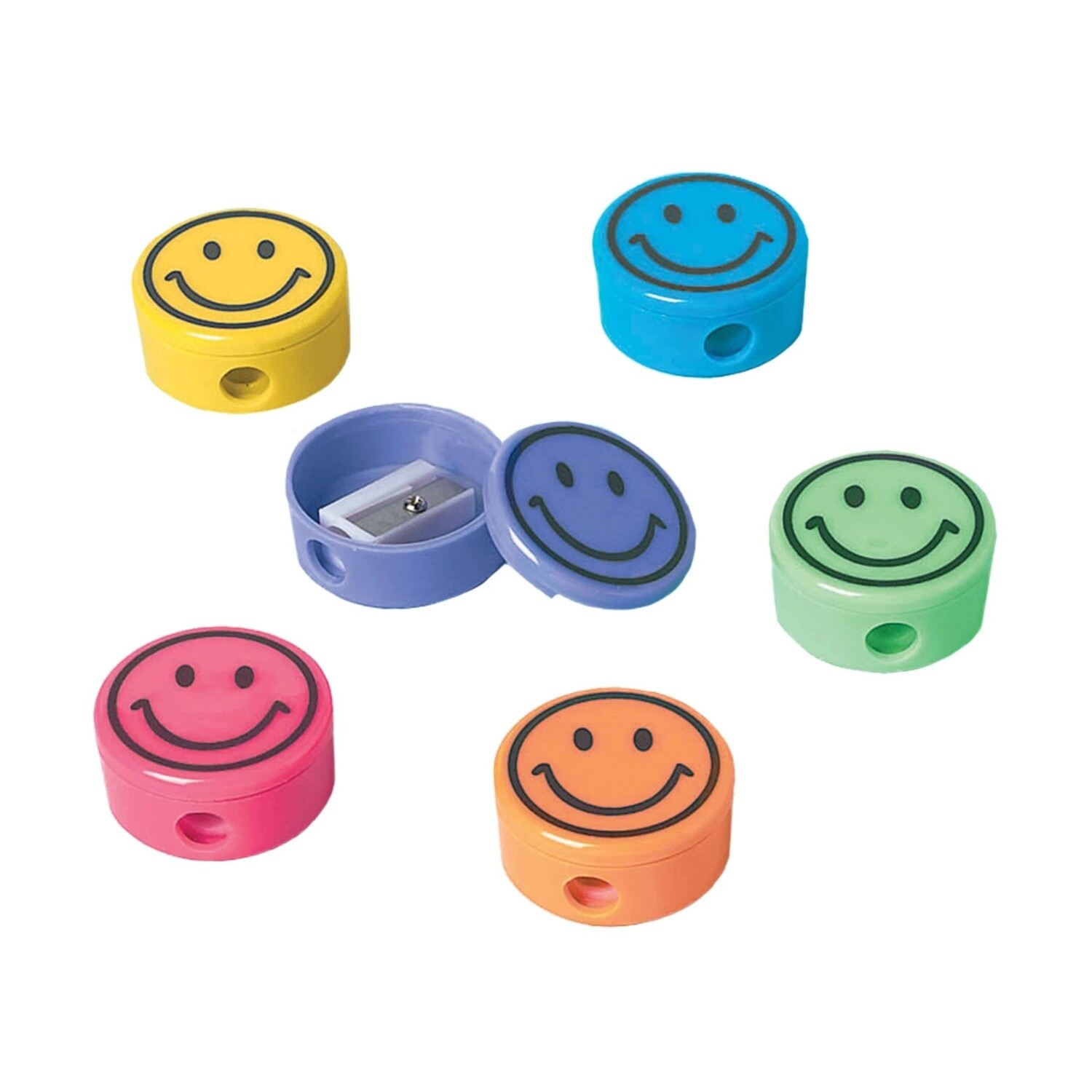 Smile Pencil Sharpener Value Pack Favors - 12PCS