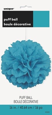 Puff Ball-Teal-Paper-16&quot;