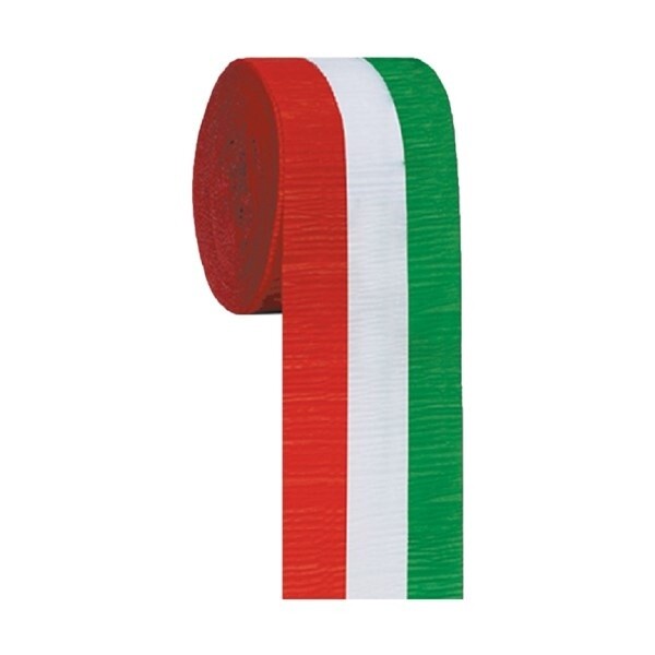 Crepe Streamer - Italian -Red-White-Green