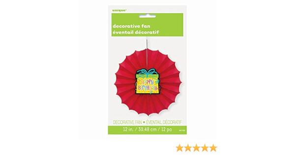 Paper Fan - BDAY - 12&quot;