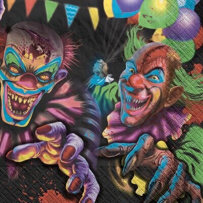 Halloween - Creepy Carnival Blacklight Beverage Napkins - 40PK - 2PLY